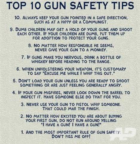 my gun safty tips to everyone