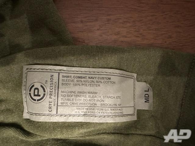 AOR2 Crye G2 L9 Combat Shirt Tag MD-L
