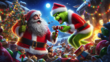 santa grinch fighting toys 2