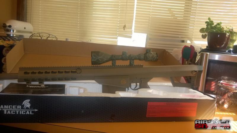 Out of the box with added 40X56 scope